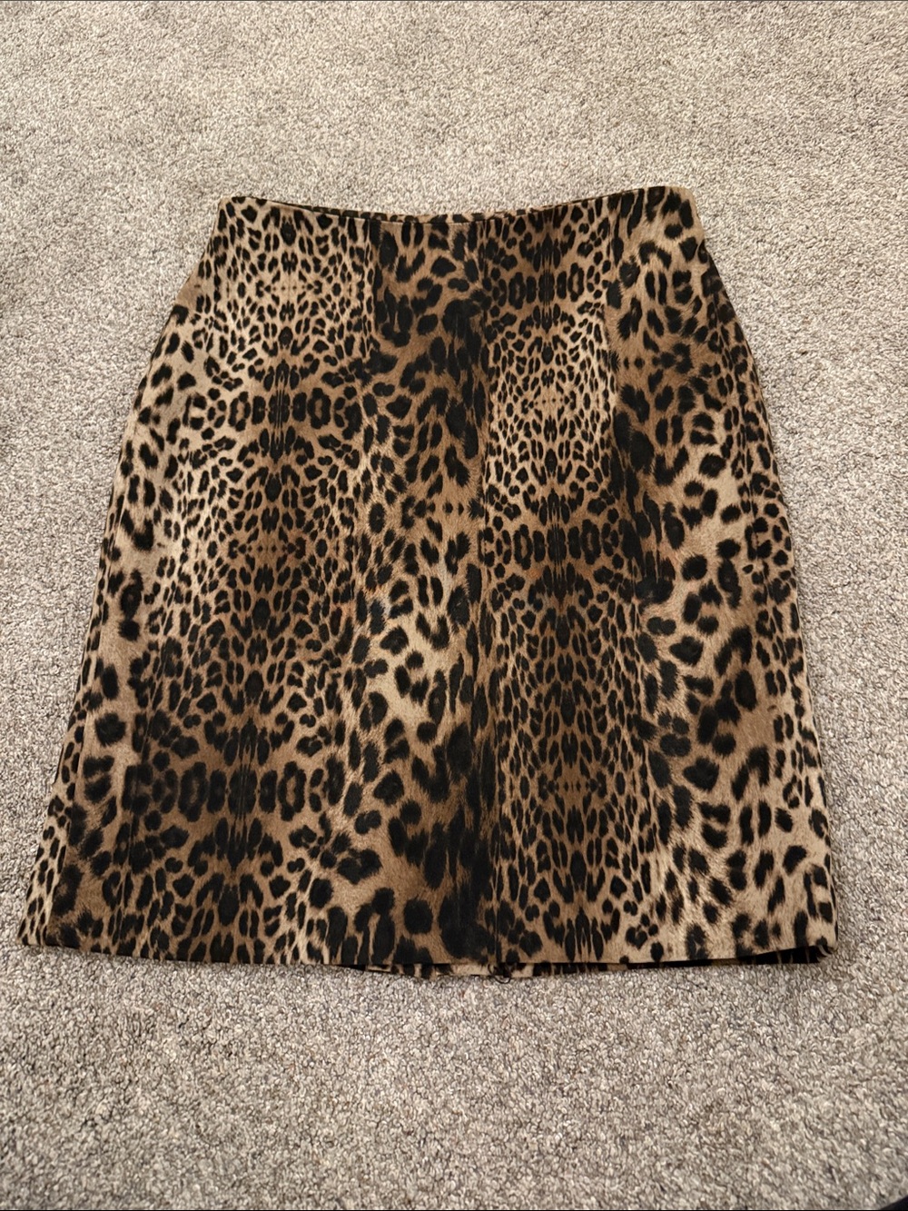 Doncaster Leopard Print Skirt in Brown and Black Size 12